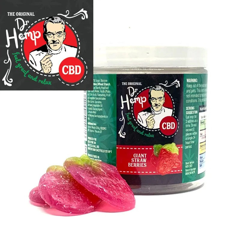 CBD EDIBLES | GIANT STRAWBERRIES | 1000mg CBD