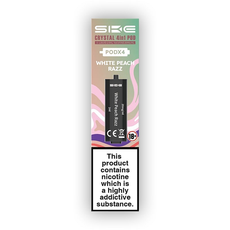 SKE Crystal 4-in-1 PODS White Peach Razz