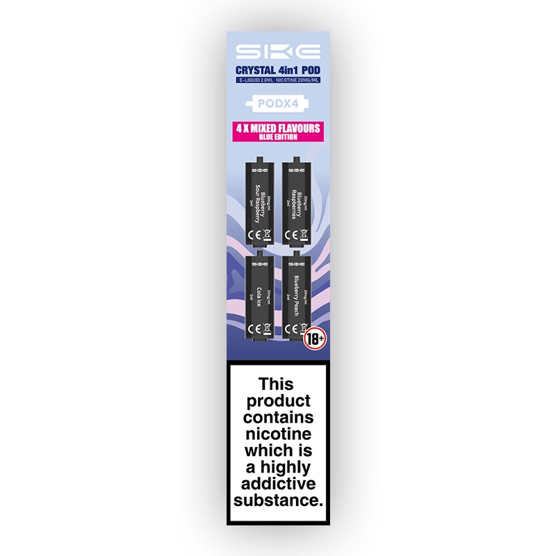 SKE Crystal 4-in-1 PODS 4-Pack Flavour Blue Edition