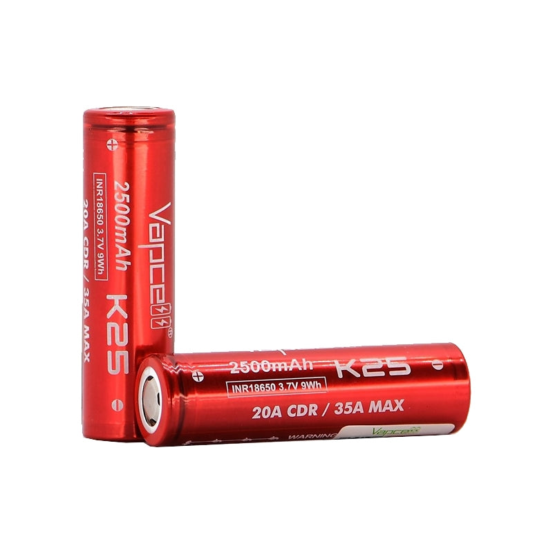 Vapcell K25 18650 Battery in Case